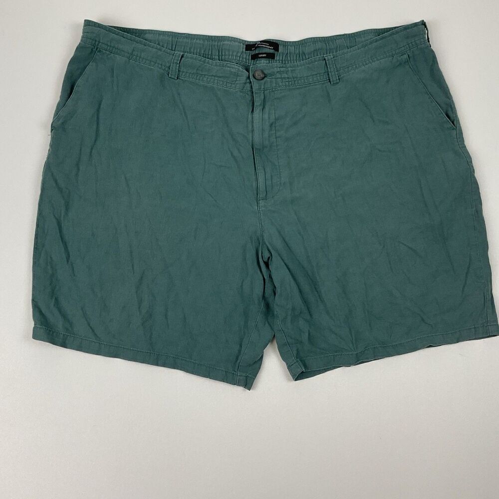 Marc Anthony Green Linen Blend Shorts Mens XXL Luxury Casual‎ Summer